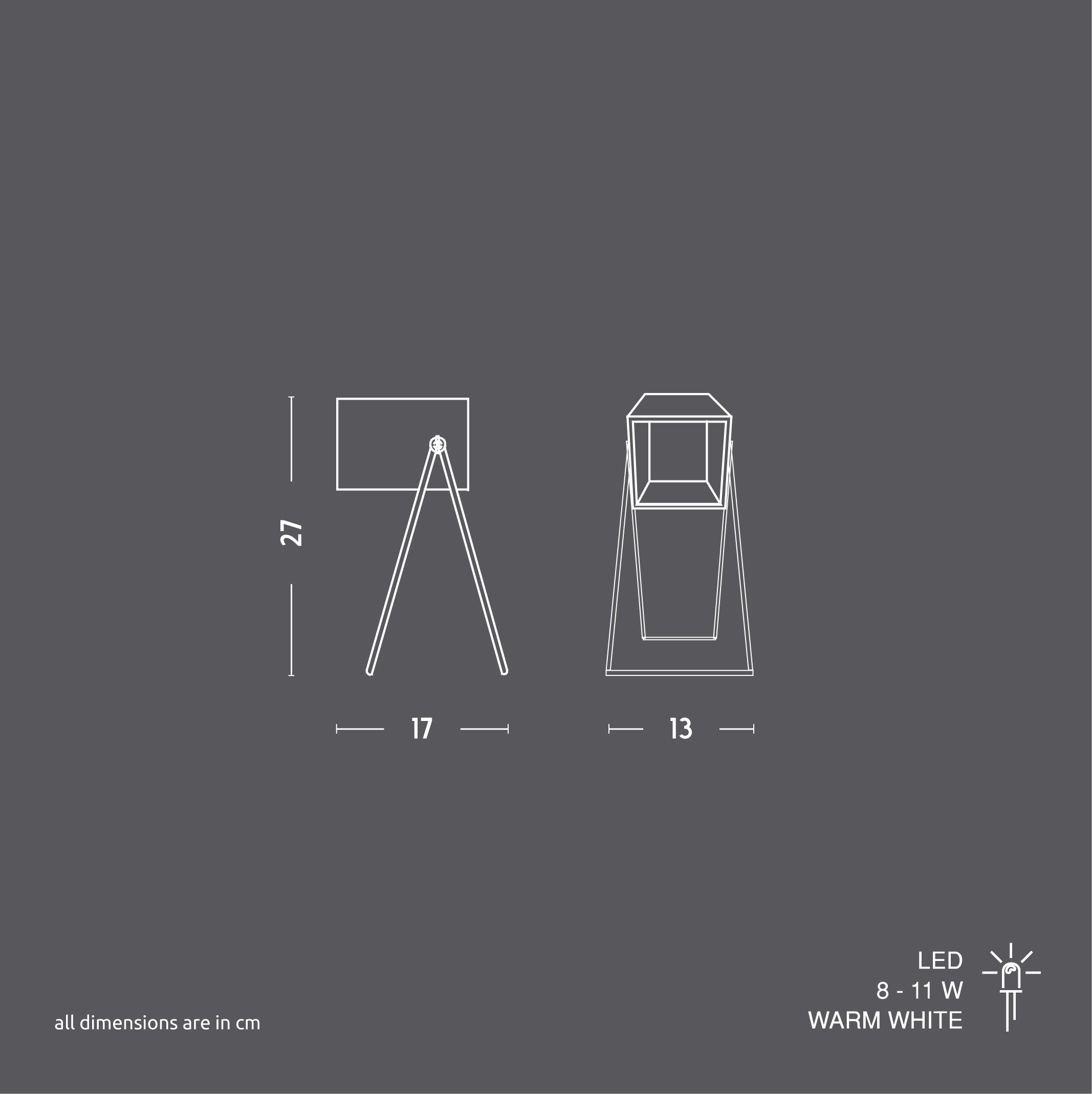 Cubitate Sleek Table Lamp