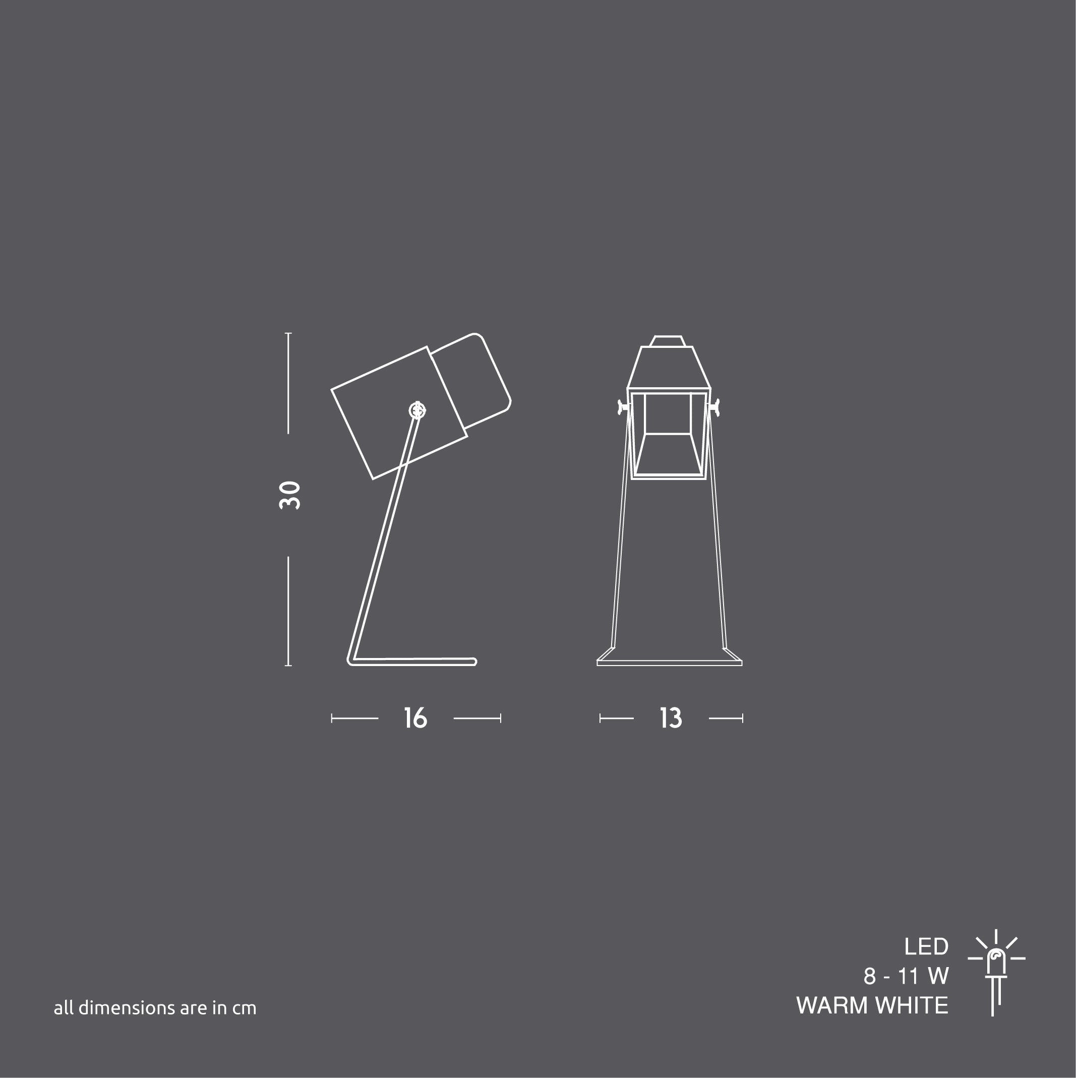 Cubiturn Sleek Table Lamp