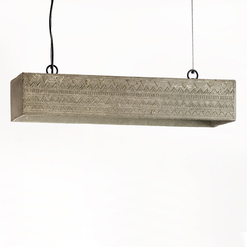 Expanse Assorted Pendant Lamp (Aztec Print)-JP Eco Design-cement,Living Room Lamps,OVERSEAS,Study Room Lamps