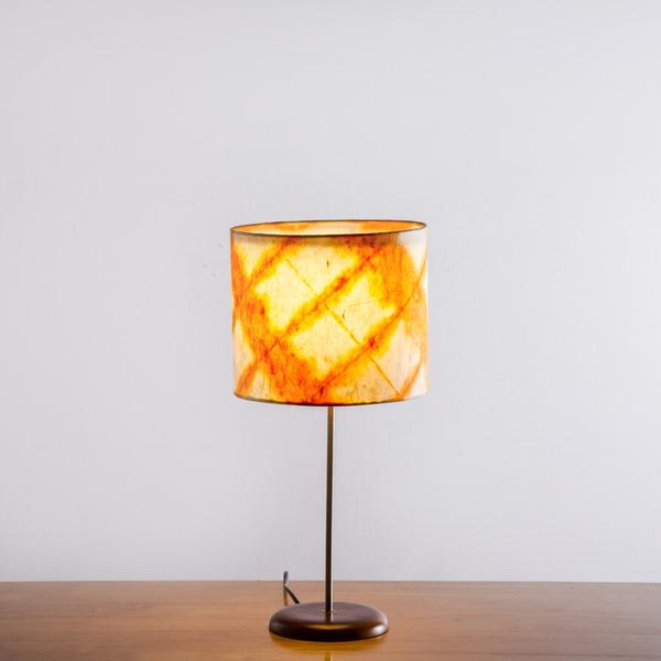 Orange Diamond Tower Shibori Table Lamp
