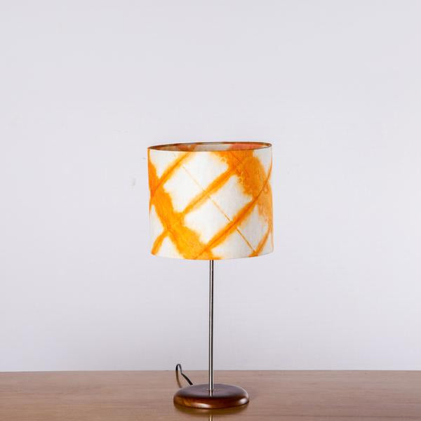 Orange Diamond Tower Shibori Table Lamp