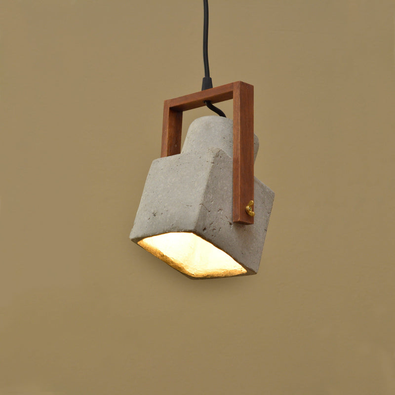 Cubiform Block Spot Pendant Lamp-JP Eco Design-Bedroom Lamps,cement,Living Room Lamps,OVERSEAS,Study Room Lamps,wood,Wooden Lamps