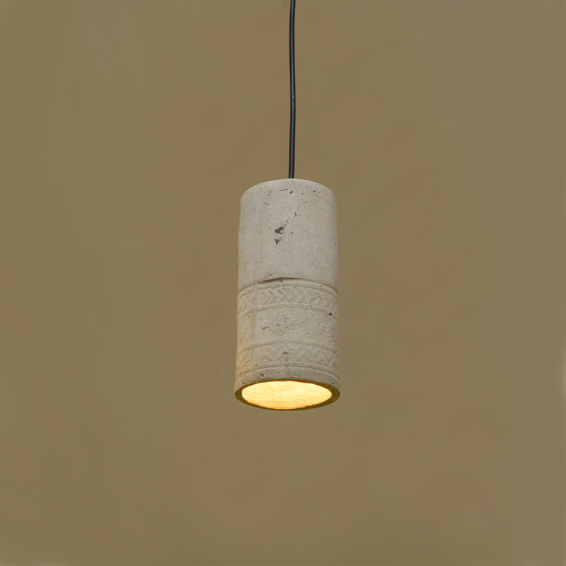 Icicle Assorted Pendant Lamp (Aztec Print)-JP Eco Design-Bedroom Lamps,cement,Living Room Lamps,OVERSEAS,Study Room Lamps