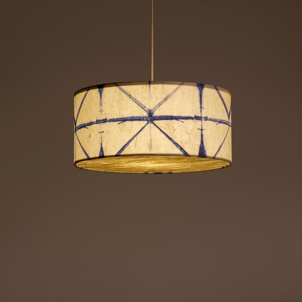 Blue Drum Shibori Star Pendant Lamp