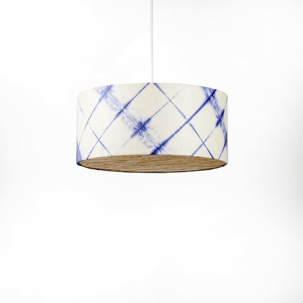 Blue Drum Shibori Diamond Pendant Lamp