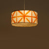 Orange Drum Shibori Star Pendant Lamp