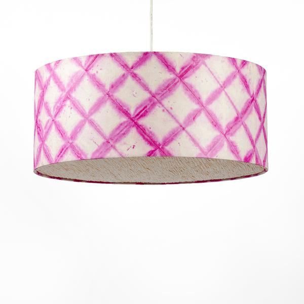 Pink Drum Shibori Diamond Pendant Lamp