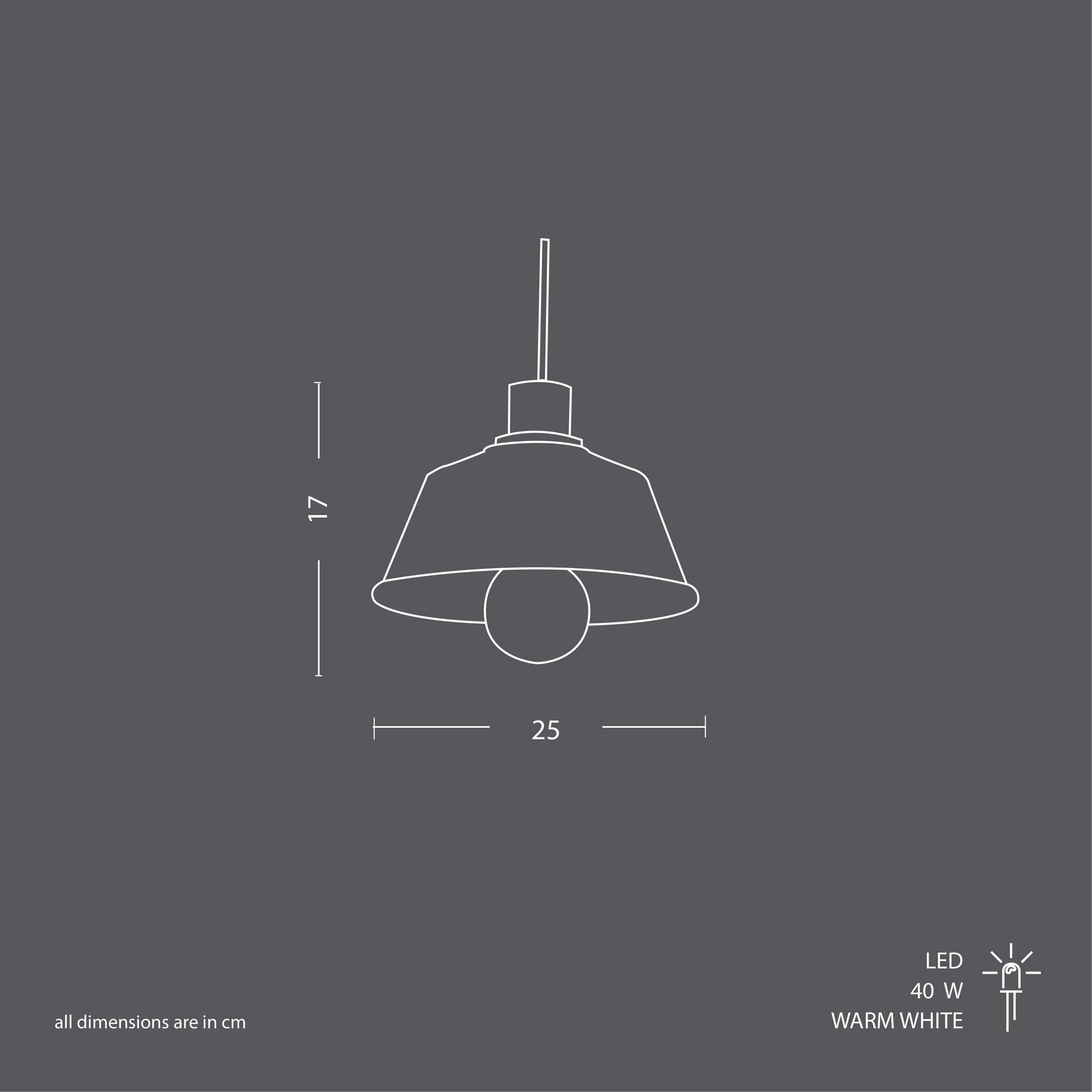 Cresset Pendant Lamp (Merlot)