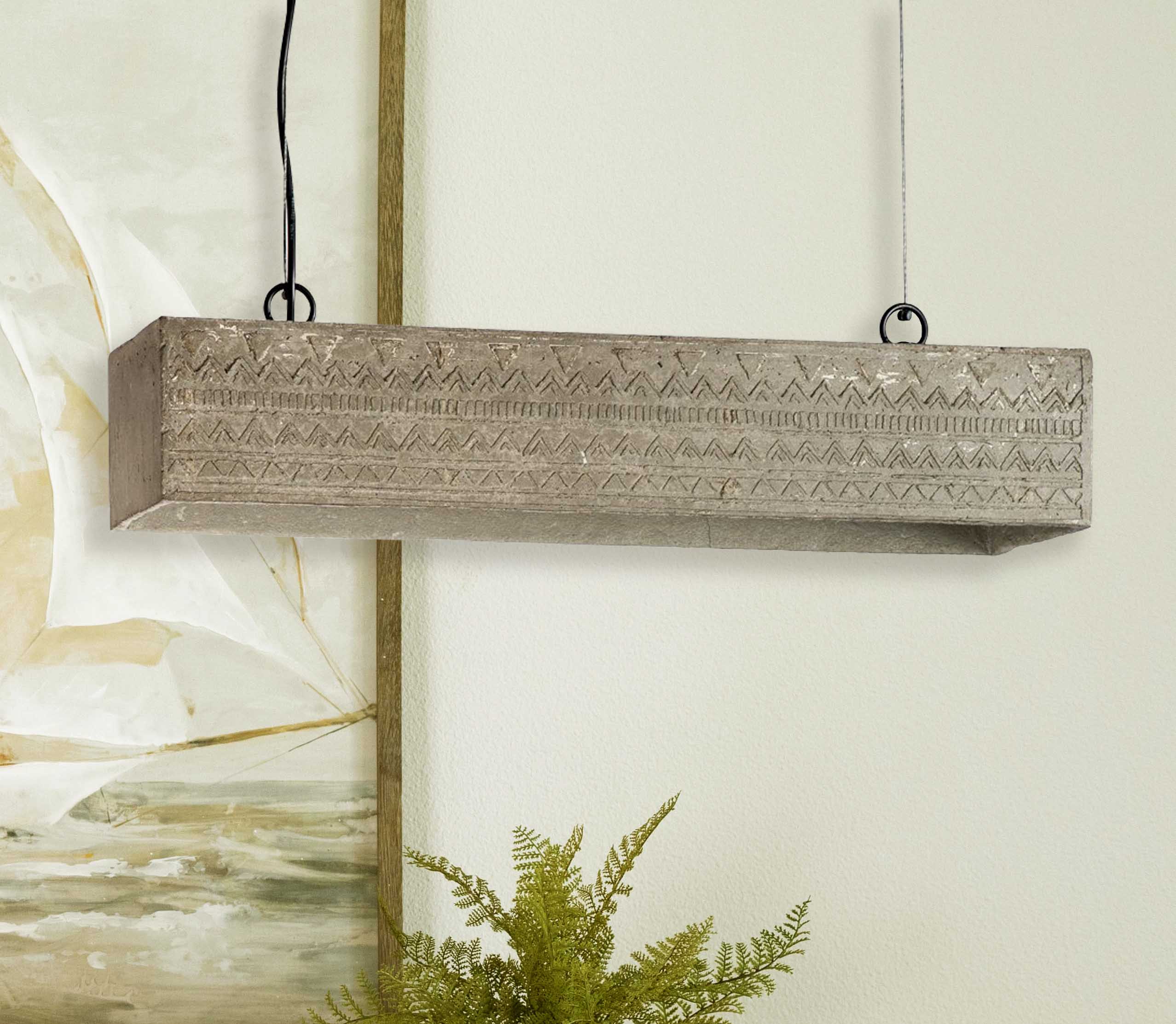 Expanse Assorted Pendant Lamp (Tribal Print)-JP Eco Design-cement,Living Room Lamps,OVERSEAS,Study Room Lamps