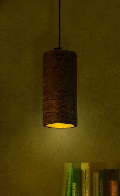 Icicle Assorted Pendant Lamp (Aztec Print)-JP Eco Design-Bedroom Lamps,cement,Living Room Lamps,OVERSEAS,Study Room Lamps