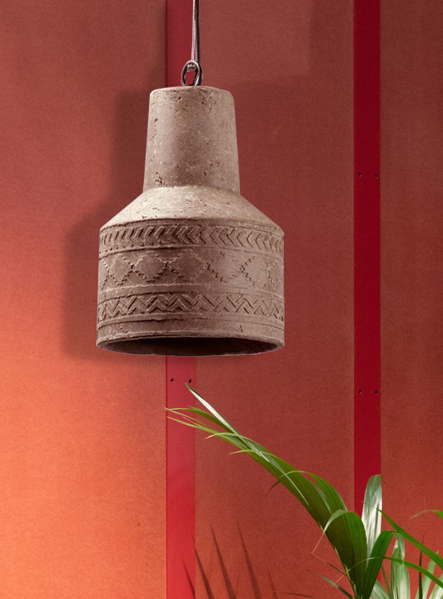 Gong Assorted Pendant Lamp (Aztec Print)-JP Eco Design-Bedroom Lamps,cement,Living Room Lamps,OVERSEAS,Study Room Lamps