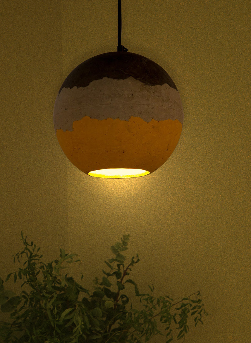 Orb Pendant Lamp (Mustard Gradation)