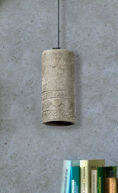 Icicle Assorted Pendant Lamp (Aztec Print)-JP Eco Design-Bedroom Lamps,cement,Living Room Lamps,OVERSEAS,Study Room Lamps