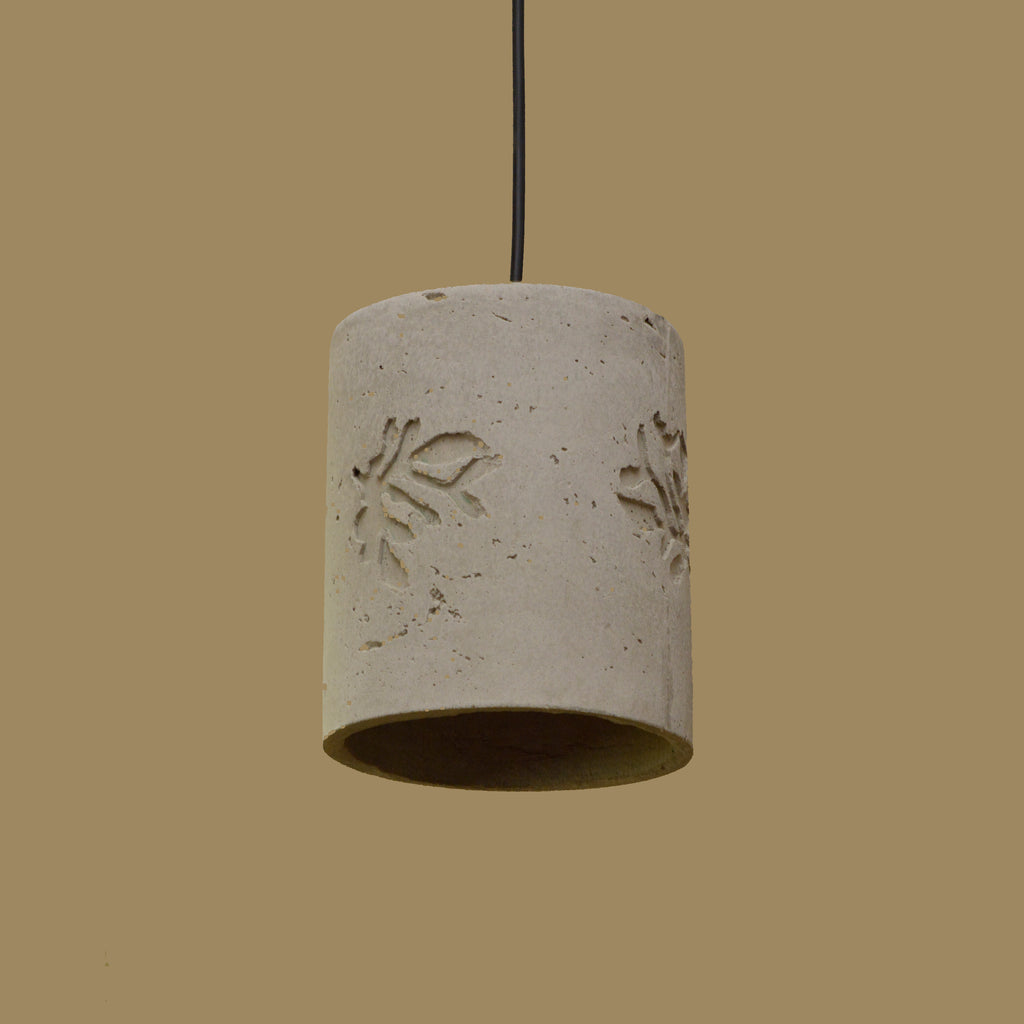 Canister Assorted Pendant Lamp (Floral Print)-JP Eco Design-Bedroom Lamps,cement,Living Room Lamps,OVERSEAS,Study Room Lamps